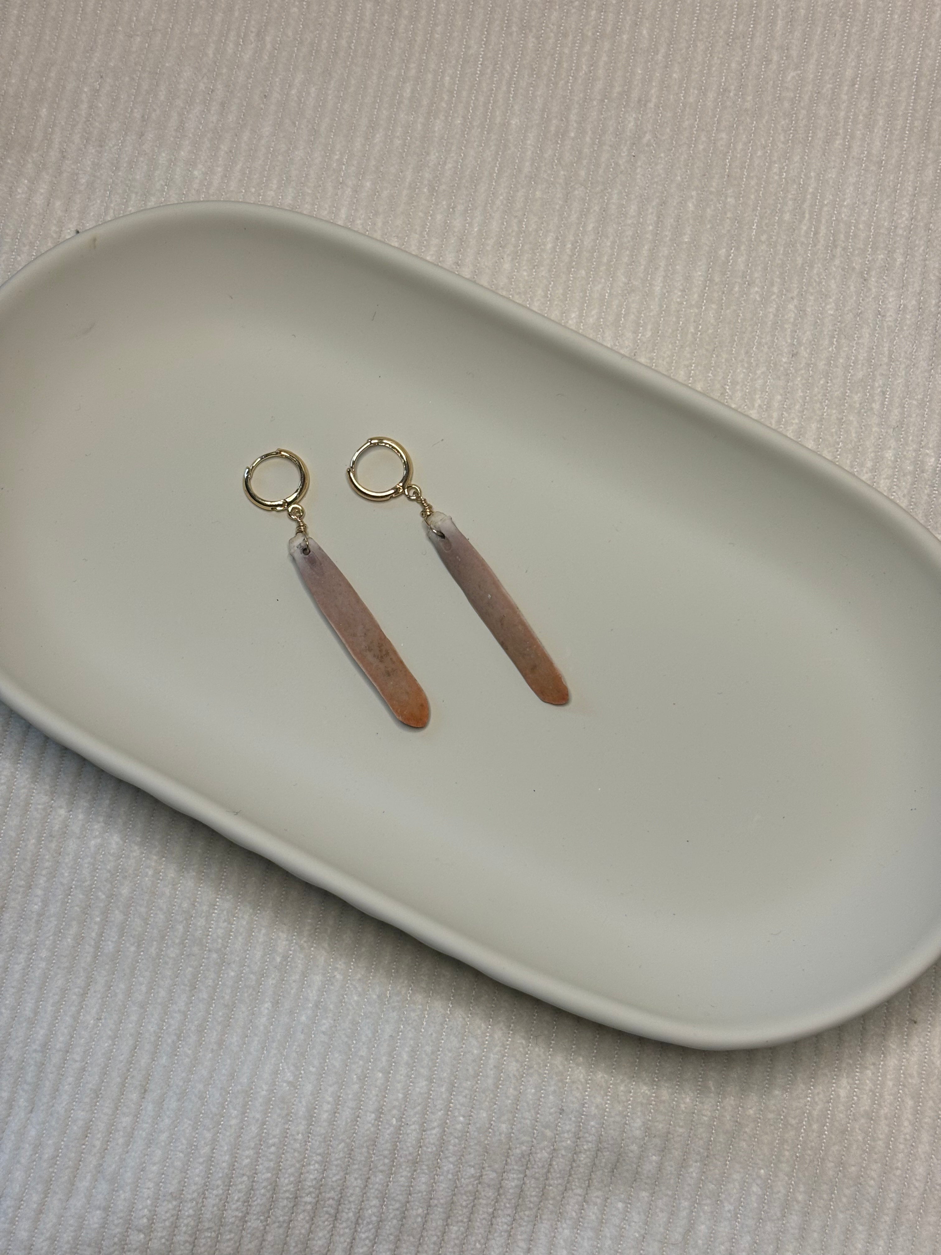 Gold-Filled Pencil Urchin Spine Huggie Hoop Earrings