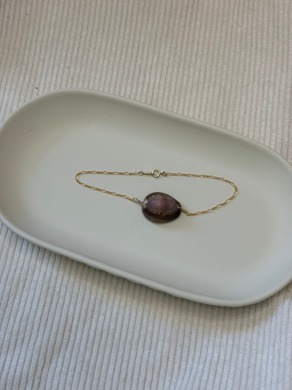 Gold-Filled Cowrie Shell Chain Bracelet