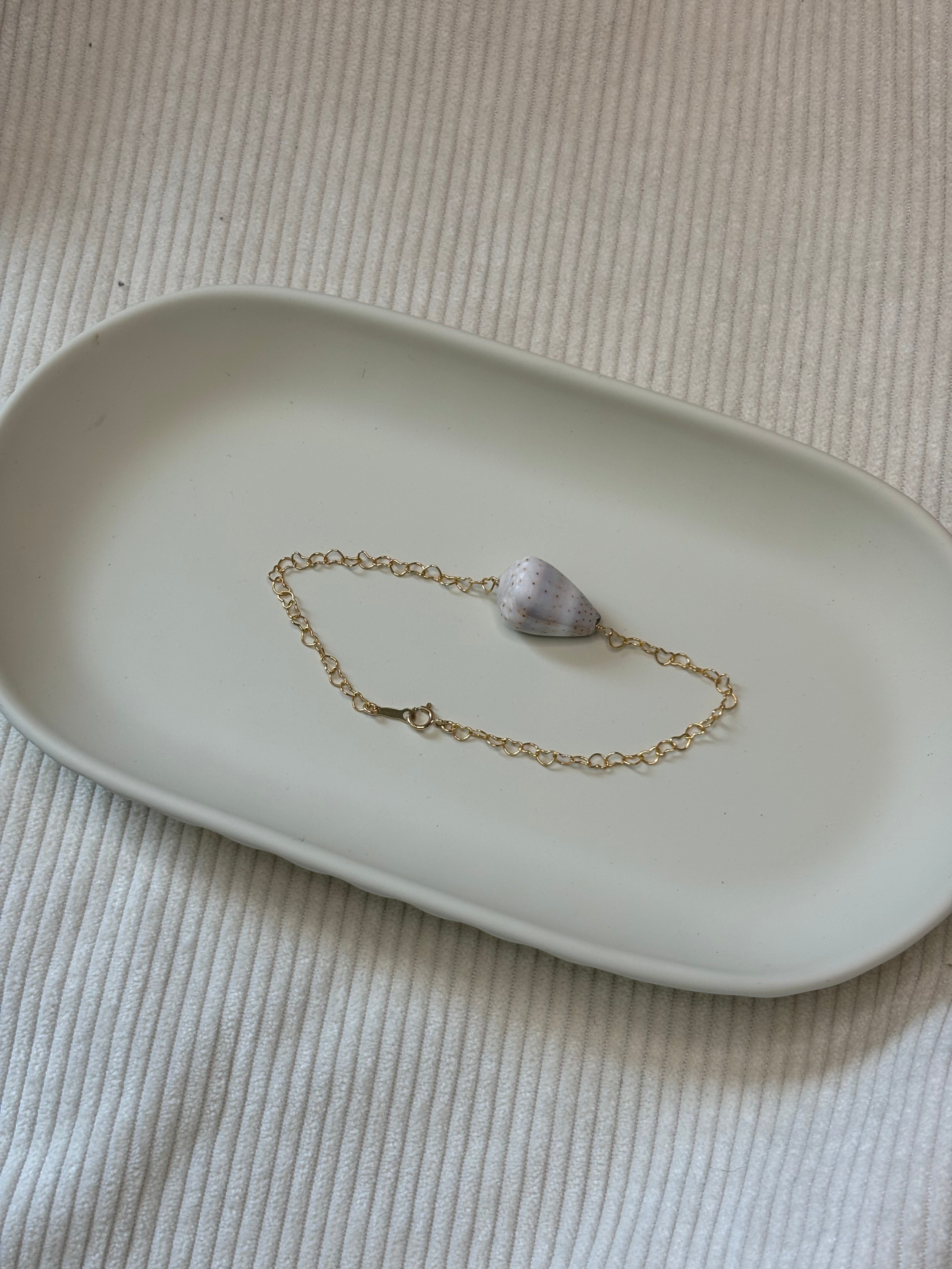 Gold-Filled Cone Shell Chain Bracelet
