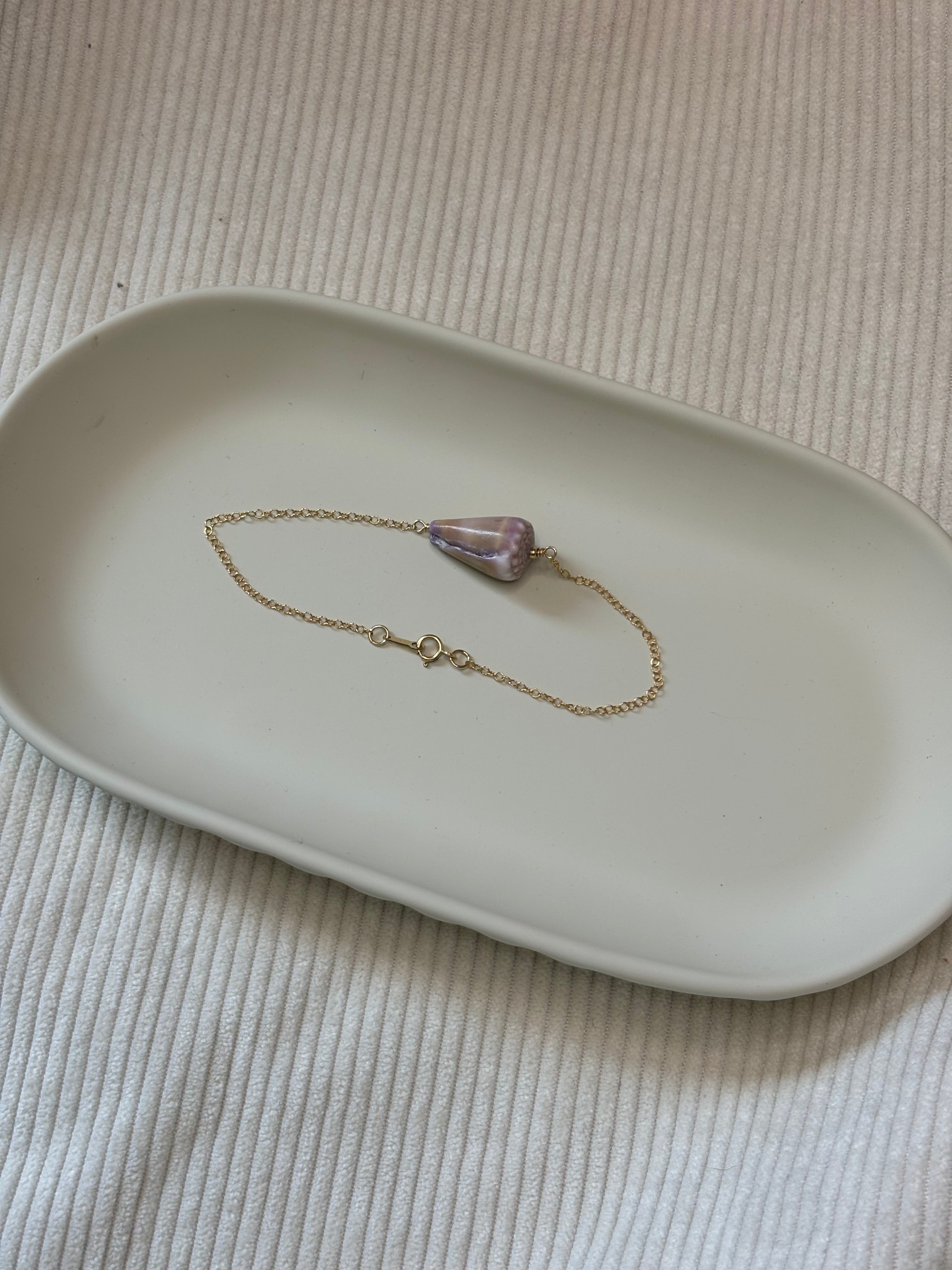 Gold-Filled Cone Shell Chain Bracelet