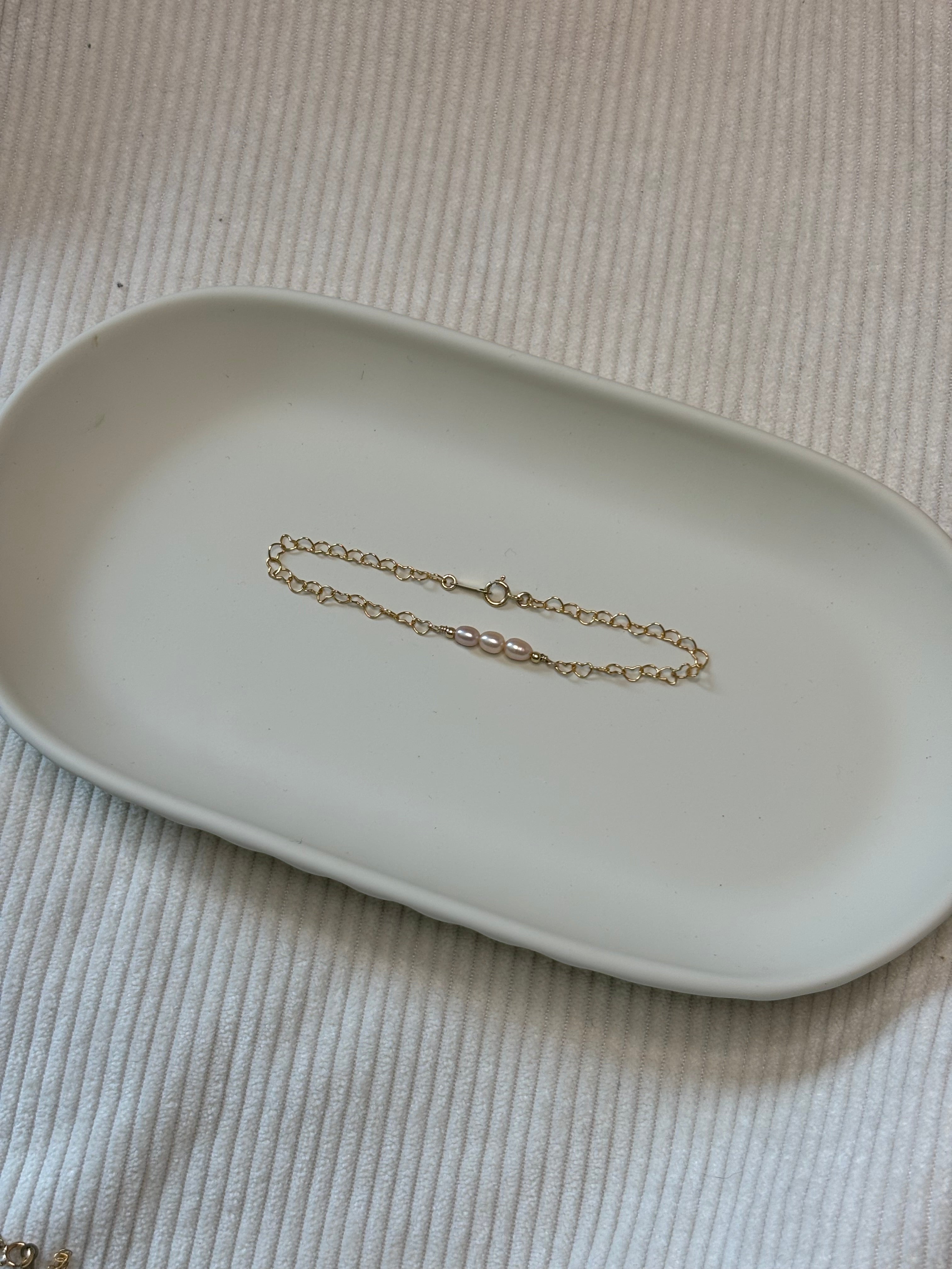 Gold-Filled Freshwater Pearl Chain Bracelet