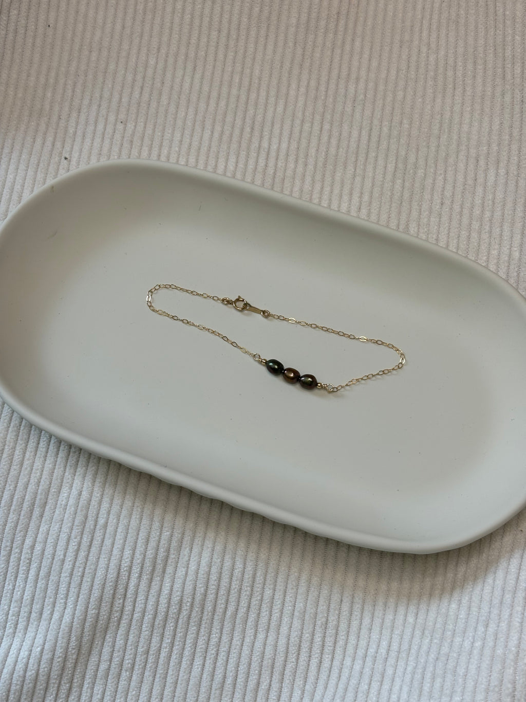 Gold-Filled Freshwater Pearl Chain Bracelet