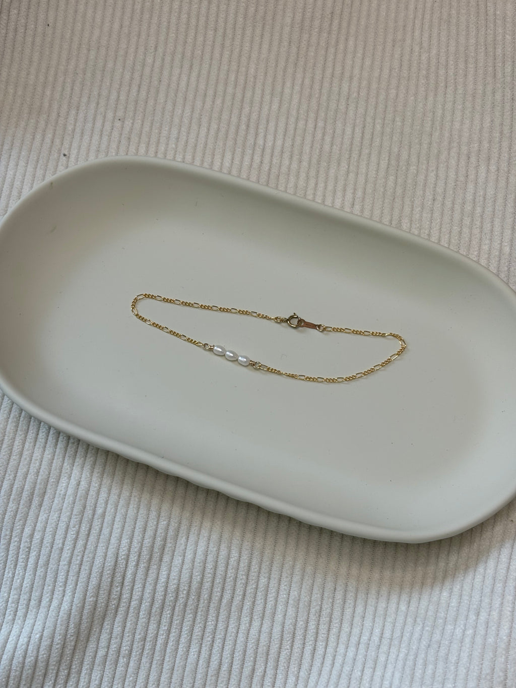 Gold-Filled Freshwater Pearl Chain Bracelet