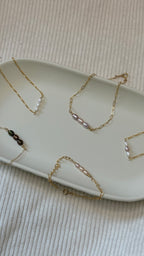 Gold-Filled Freshwater Pearl Chain Bracelet