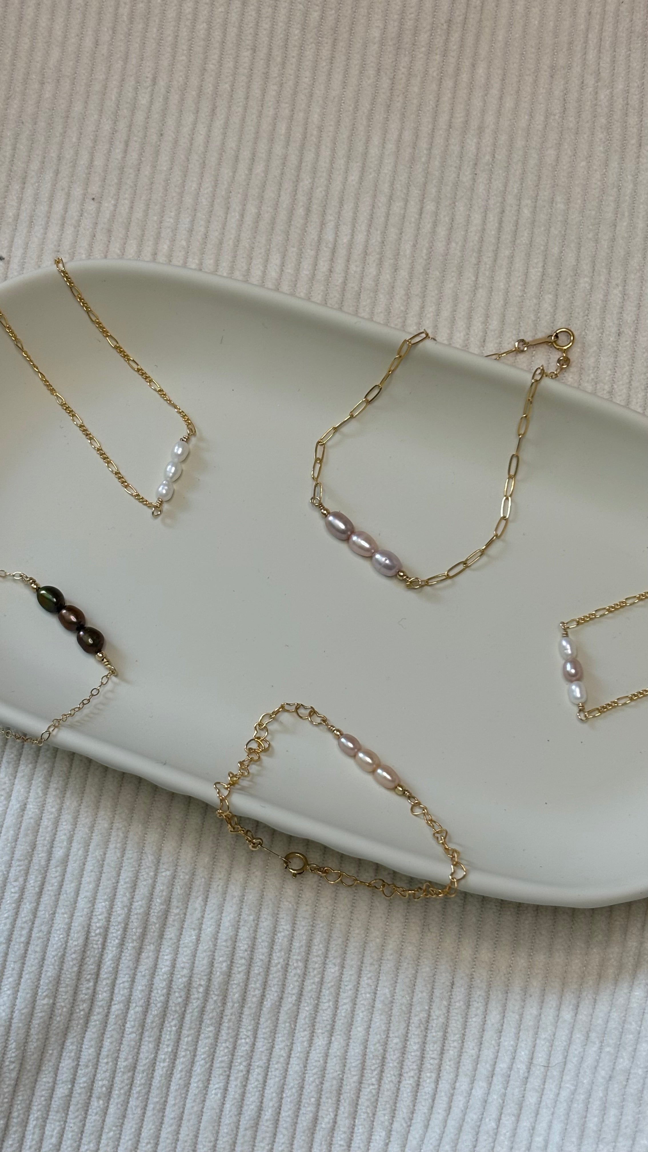 Gold-Filled Freshwater Pearl Chain Bracelet