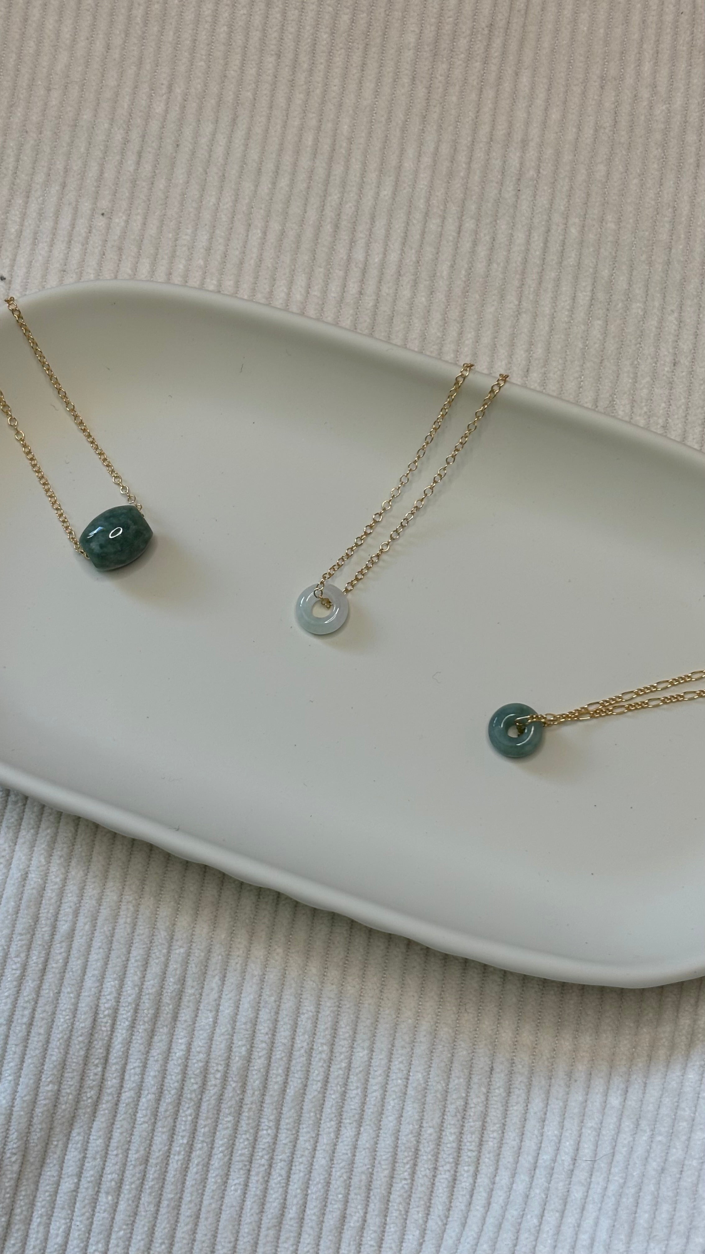 Gold-Filled Jade Bead Chain Bracelet