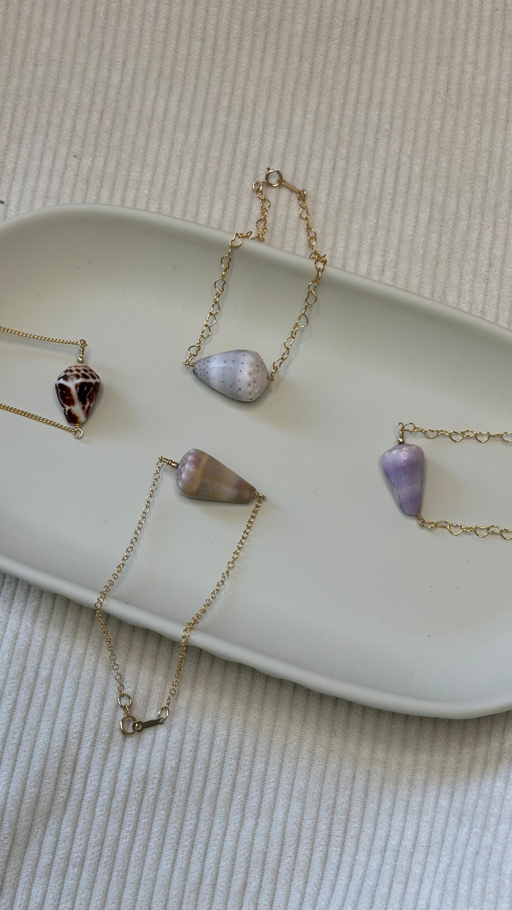Gold-Filled Cone Shell Chain Bracelet
