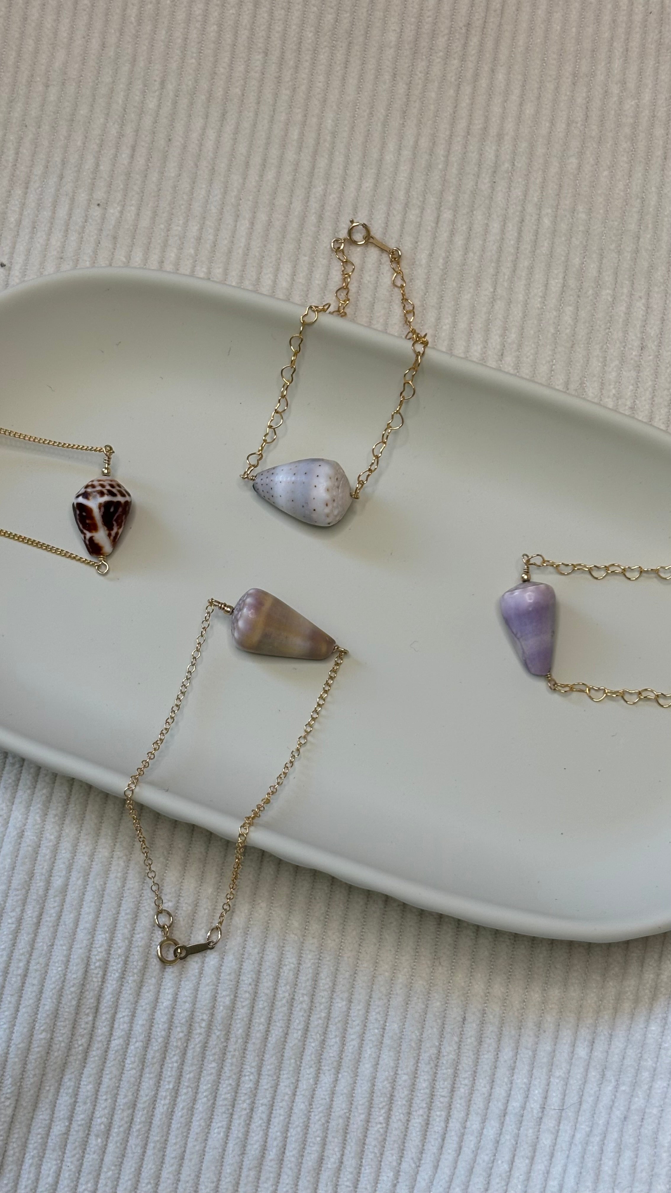 Gold-Filled Cone Shell Chain Bracelet