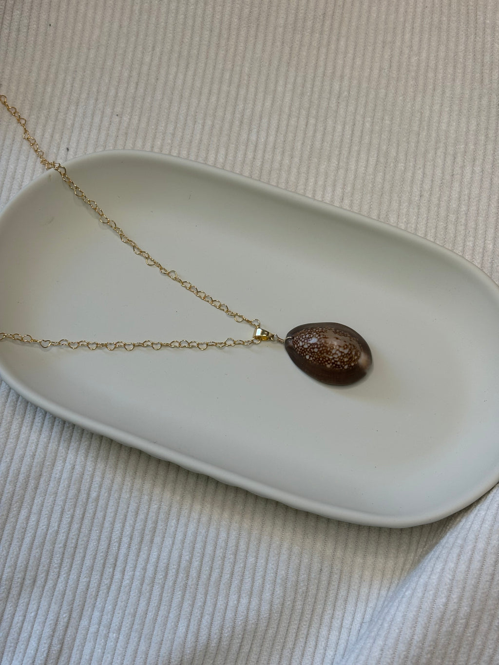 Gold-Filled Cowrie Shell Chain Necklace