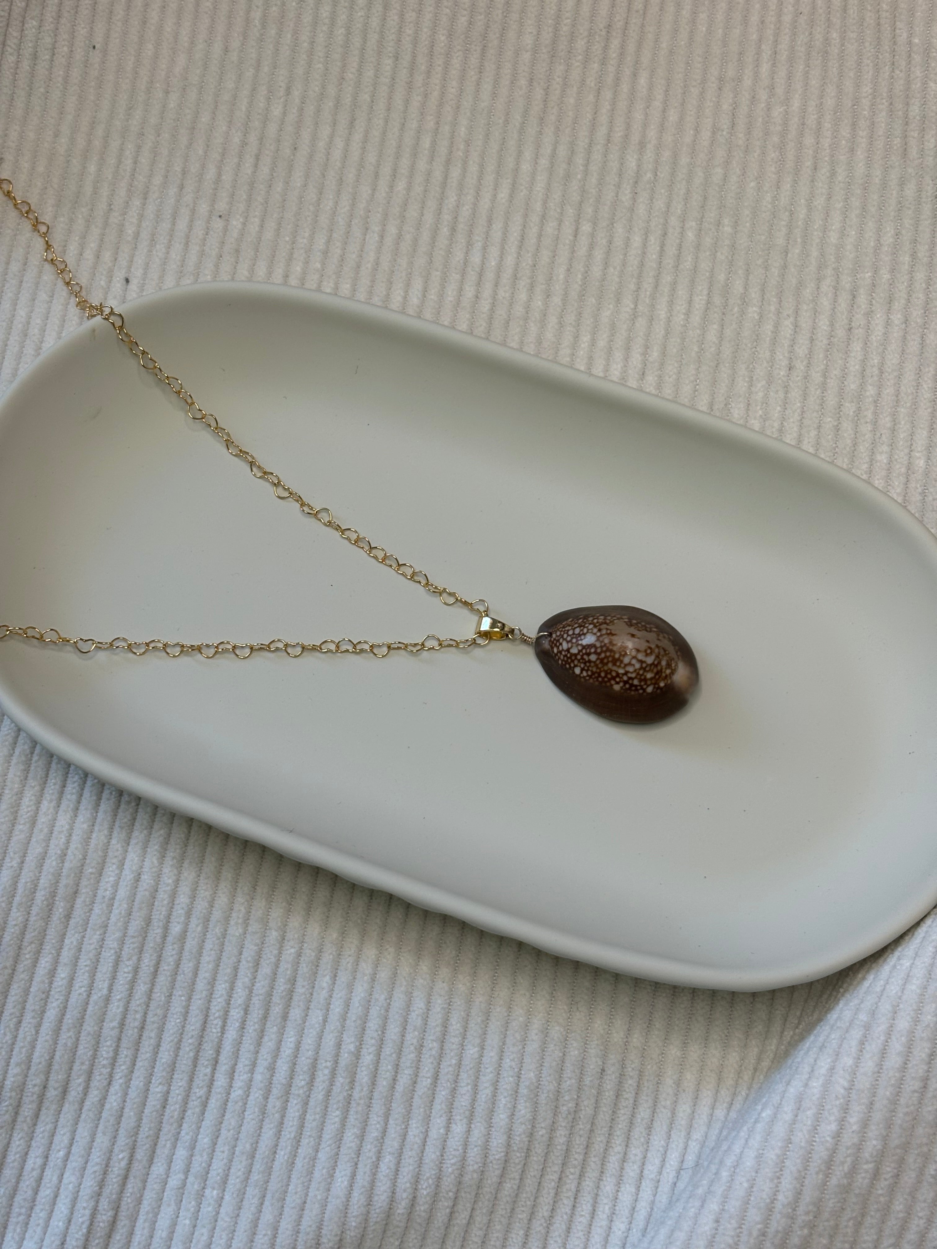Gold-Filled Cowrie Shell Chain Necklace