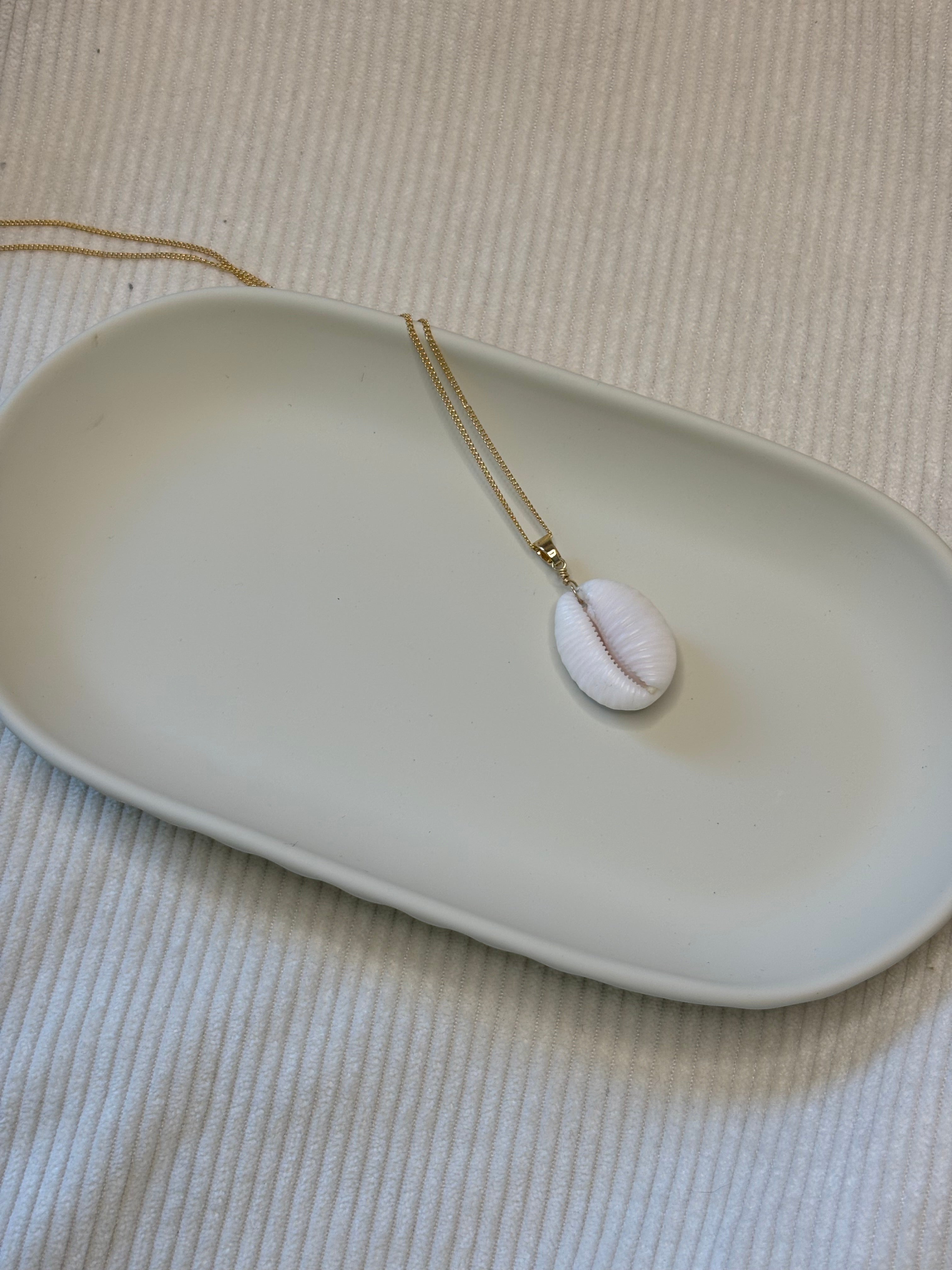Gold-Filled Cowrie Shell Chain Necklace