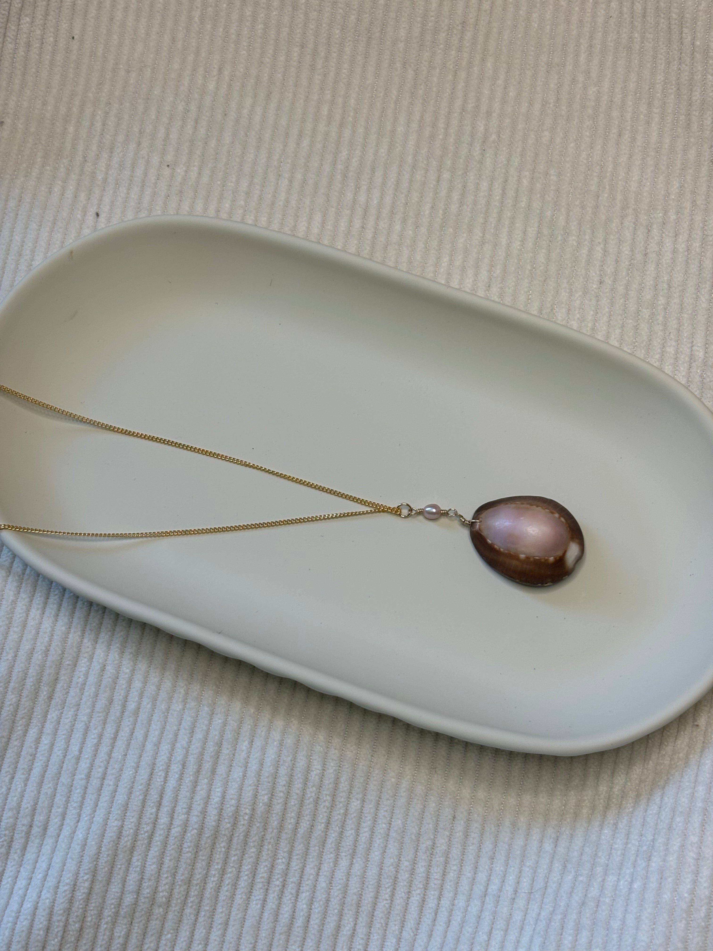 Gold-Filled Cowrie Shell Chain Necklace