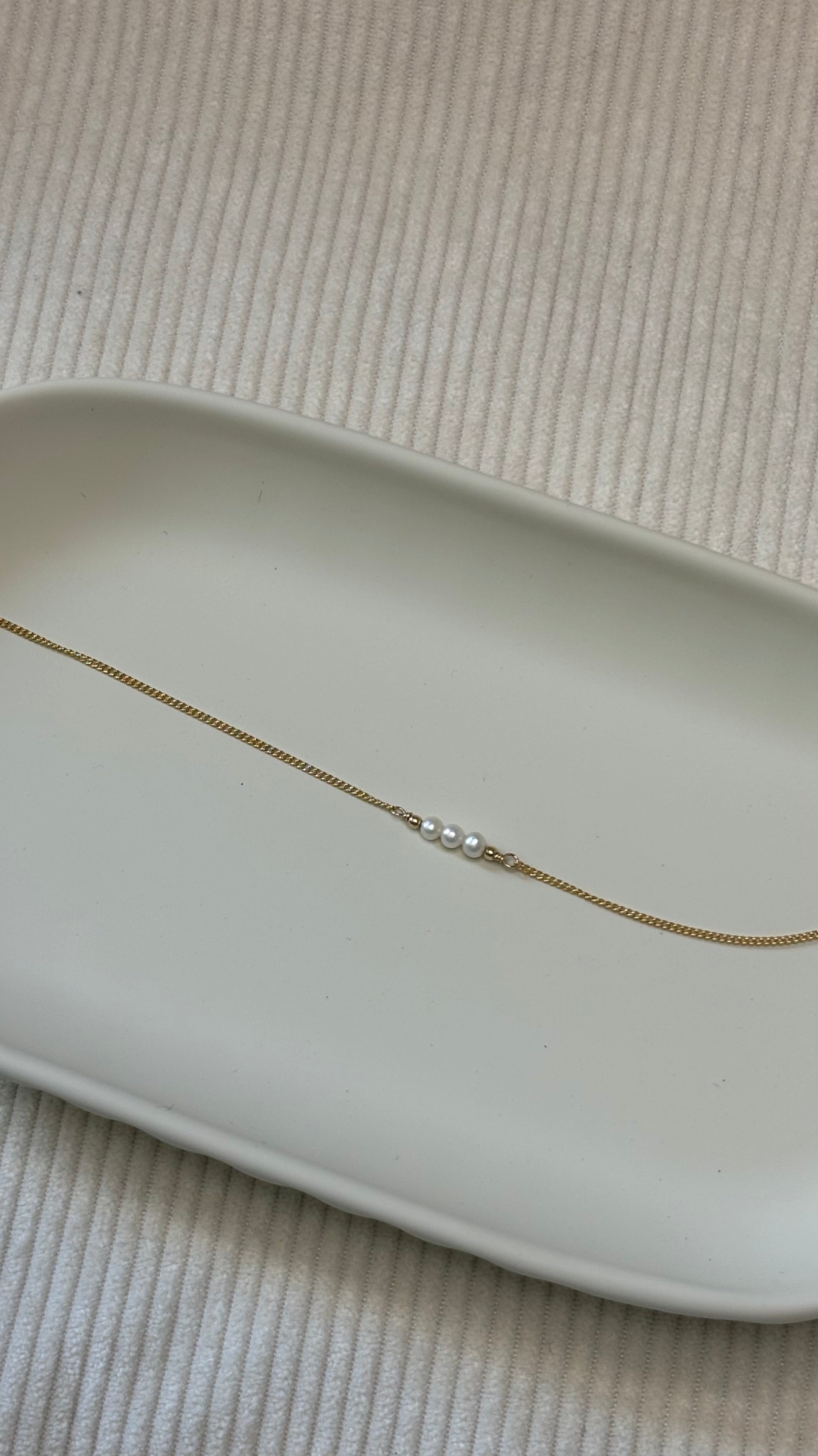 Gold-Filled Freshwater Pearl Chain Necklace
