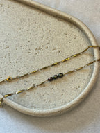 Gold-Plated Freshwater Pearl Link Chain Necklace