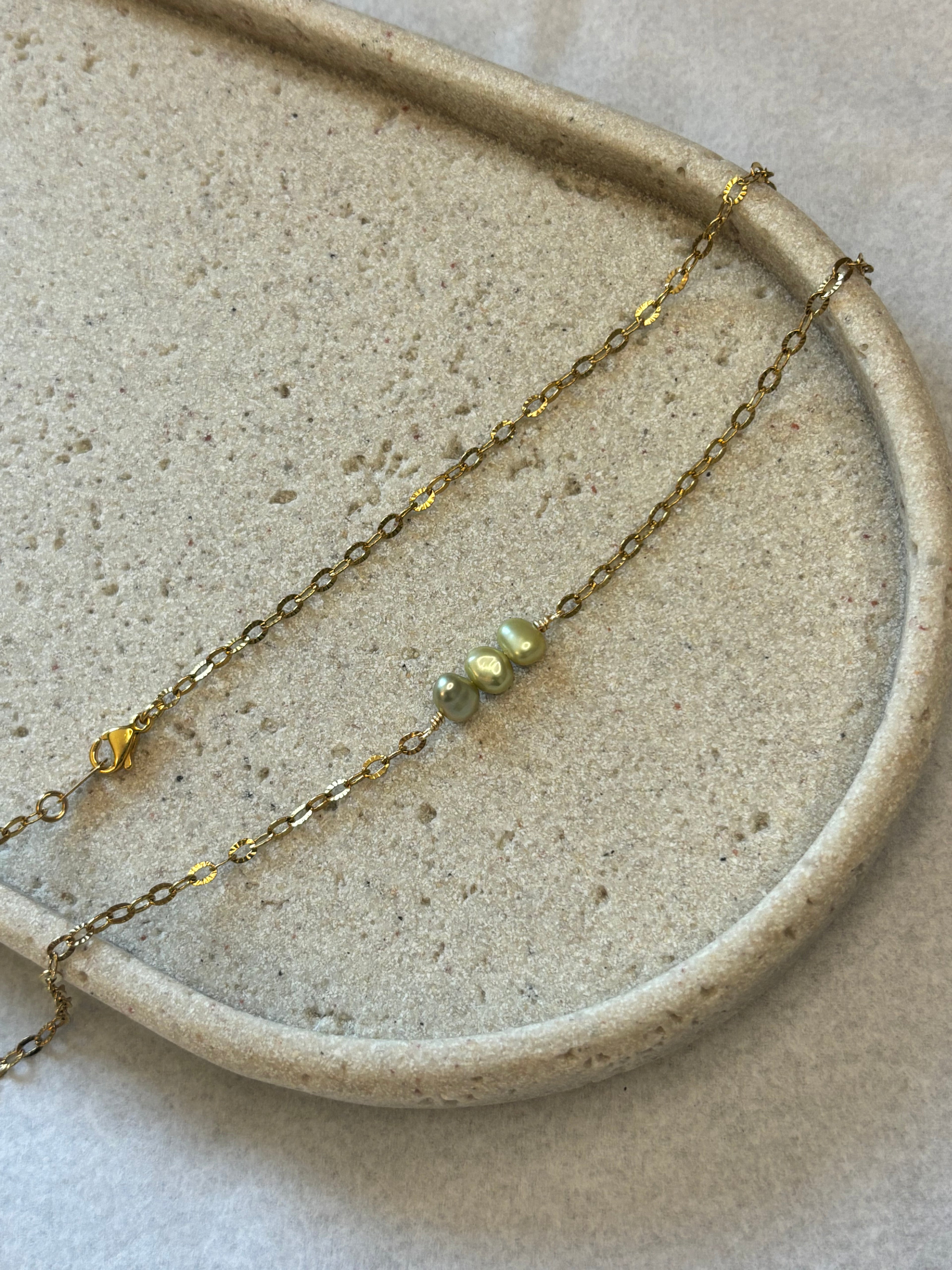Gold-Plated Freshwater Pearl Sunburst Chain Necklace