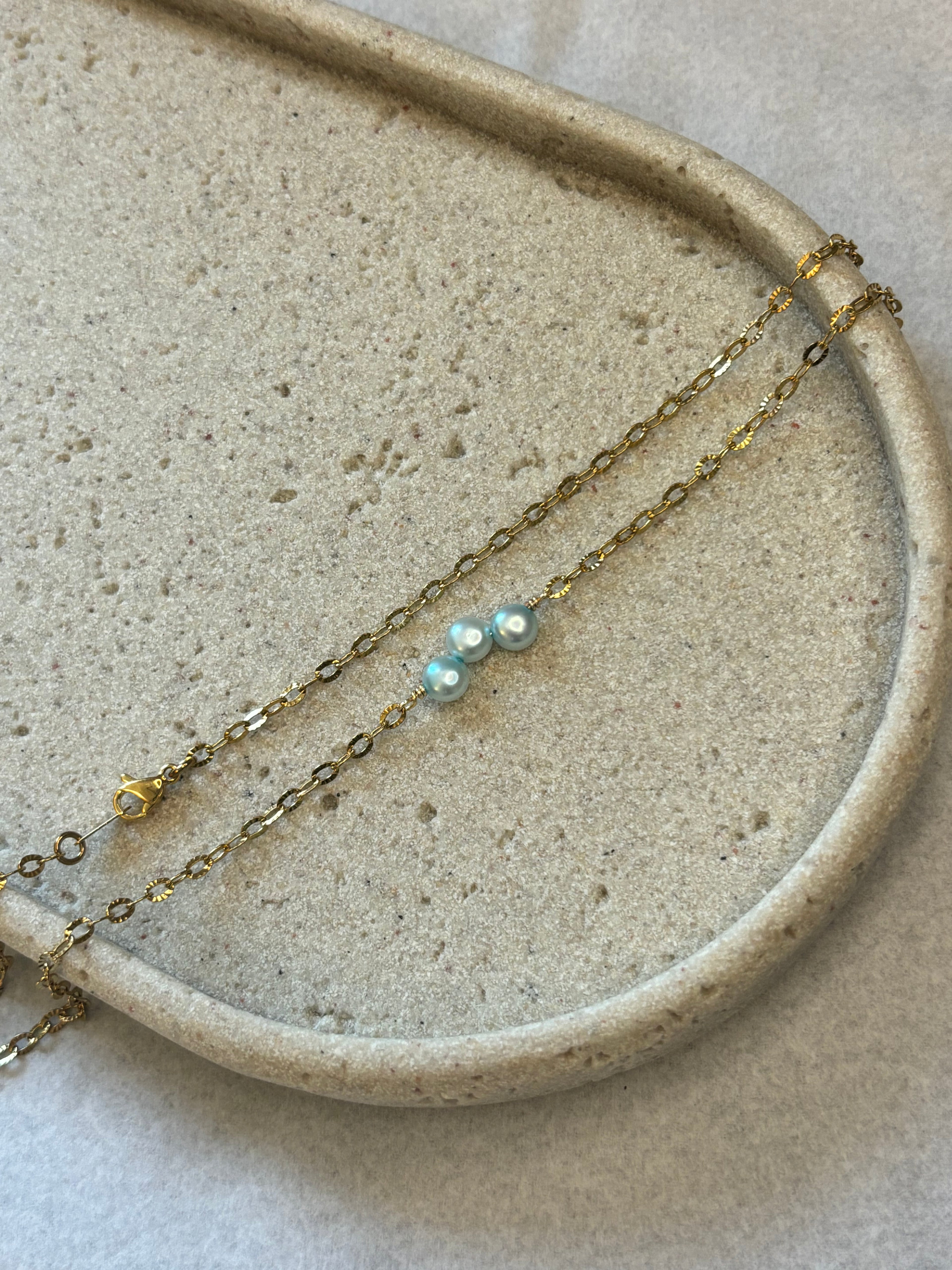 Gold-Plated Freshwater Pearl Sunburst Chain Necklace