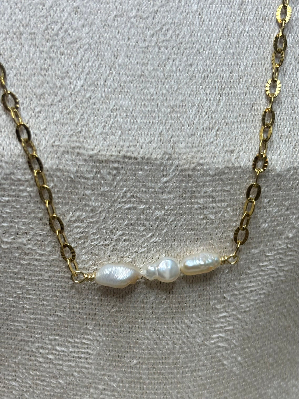 Gold-Plated Freshwater Pearl Sunburst Chain Necklace