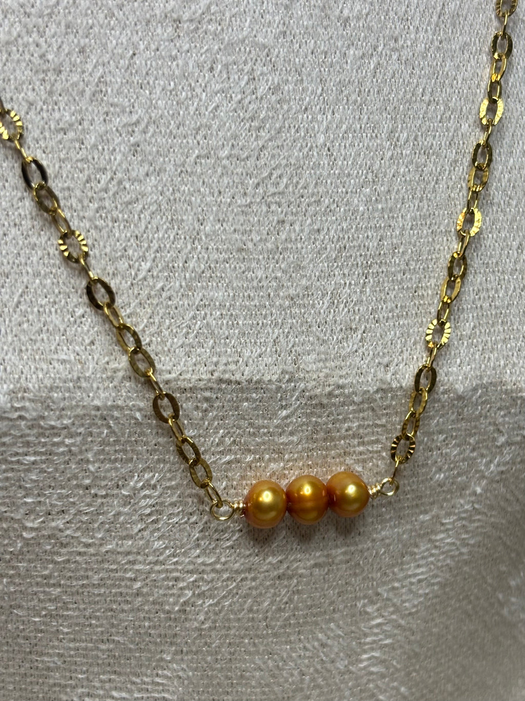 Gold-Plated Freshwater Pearl Sunburst Chain Necklace