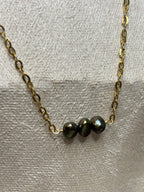 Gold-Plated Freshwater Pearl Sunburst Chain Necklace