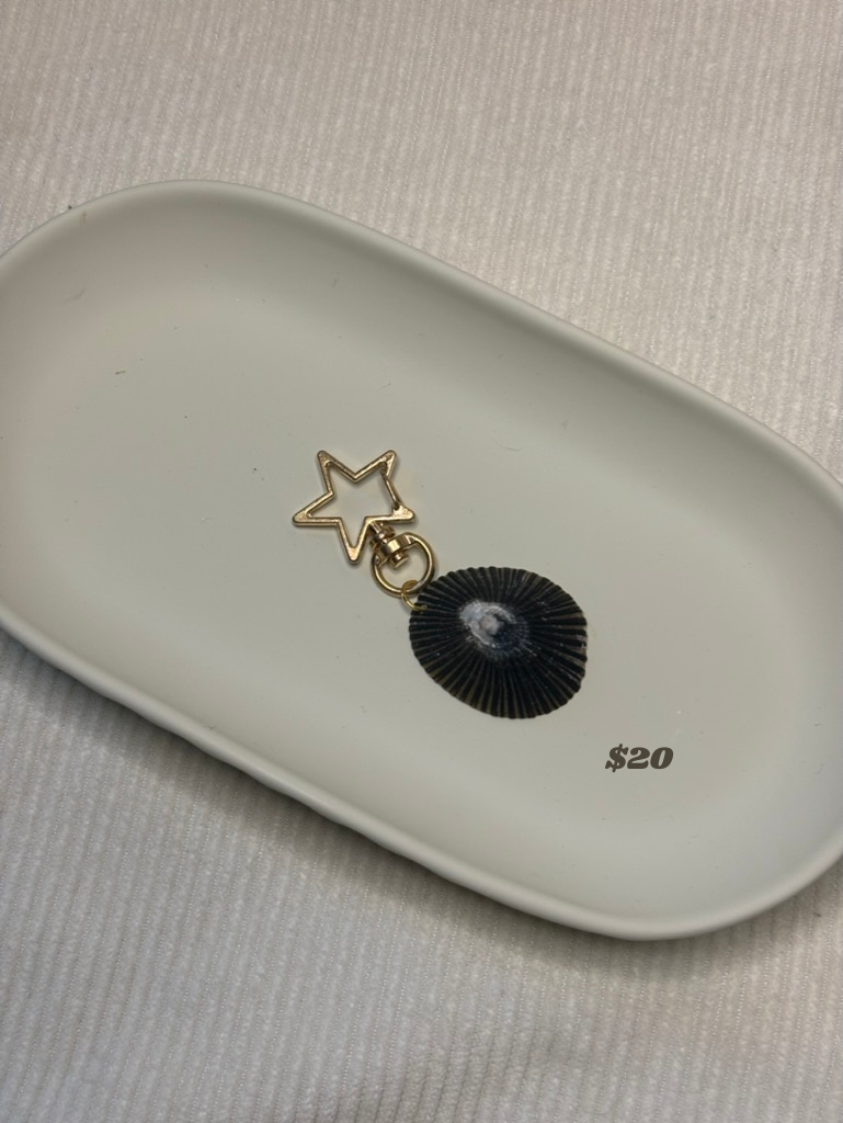 Gold Opihi Shell Keychain