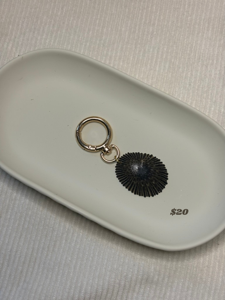 Gold Opihi Shell Keychain