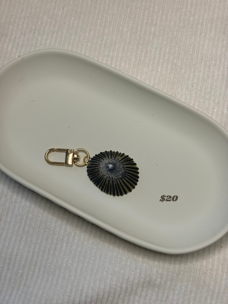 Gold Opihi Shell Keychain